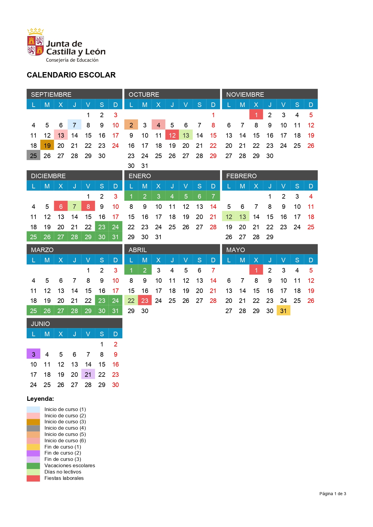 Calendario Escolar 2023/2024