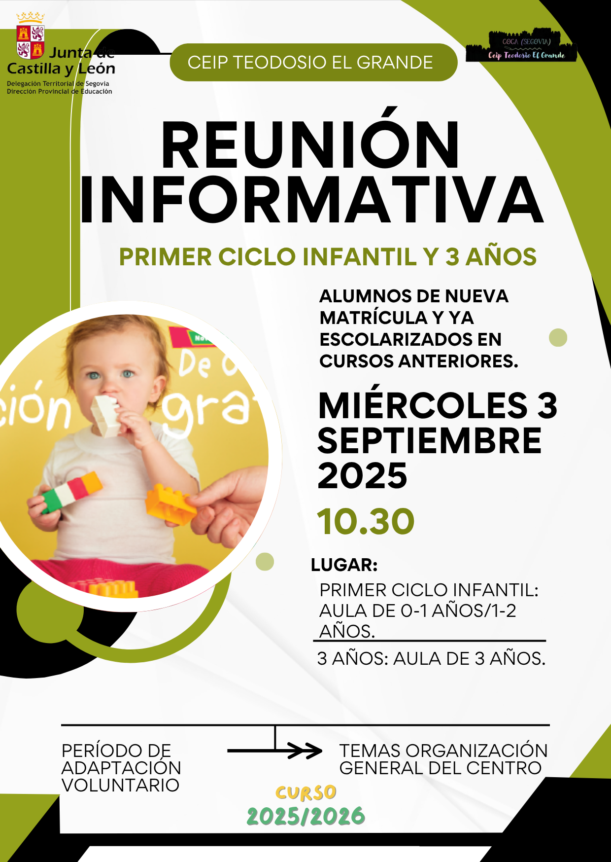 CARTEL REUNIÓN INICIO INFANTIL